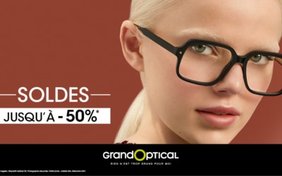 SOLDES – Jusqu’à 50% de remise (optiques et solaires) chez GrandOptical