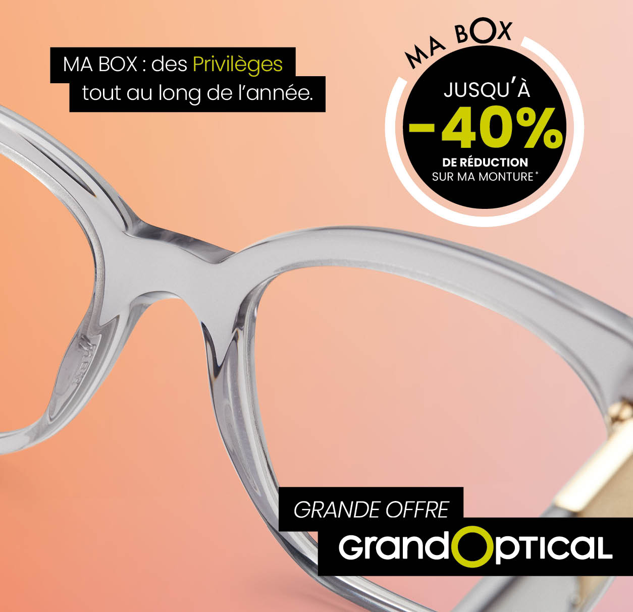 Avec “Ma Box” GrandOptical profitez d’offres exclusives